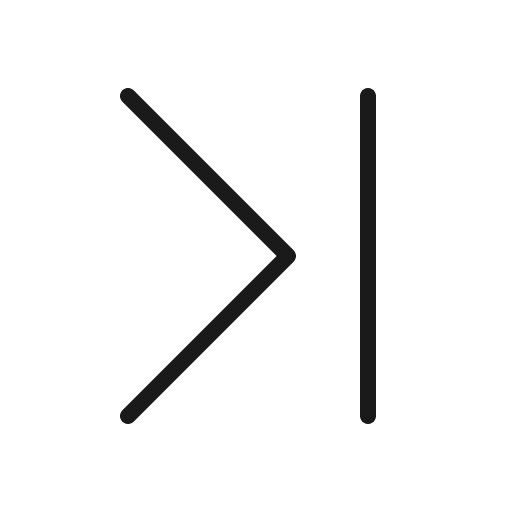 Caret line right thin icon, thin style, from Phosphor