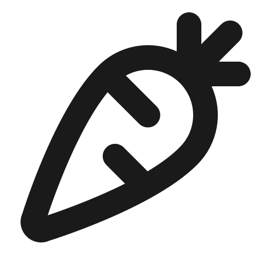 Carrot bold icon, bold style, from Phosphor