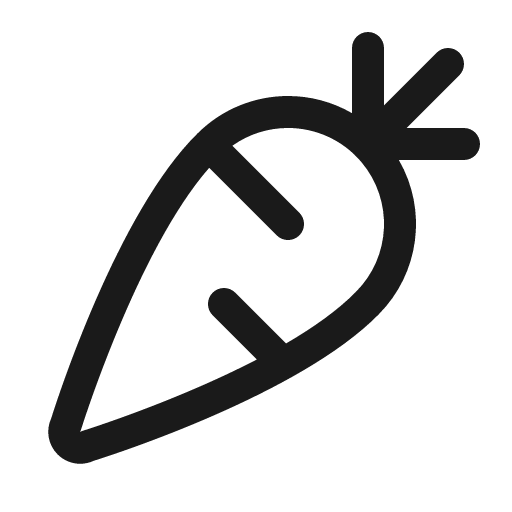 Carrot icon, solid style, from Phosphor