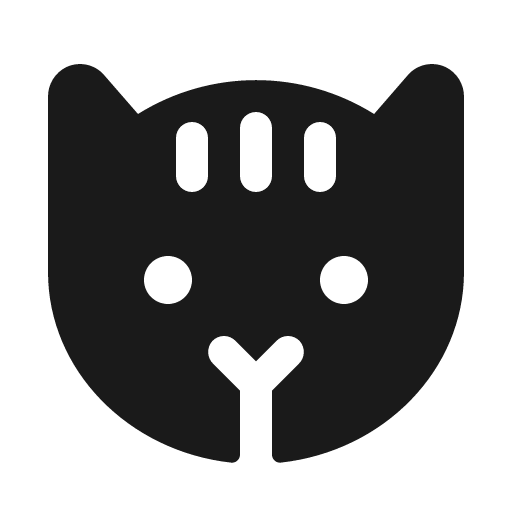 Cat fill icon, filled style, from Phosphor