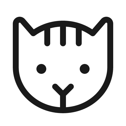 Cat light icon, light style, from Phosphor