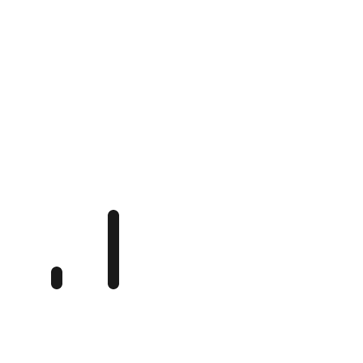 Cell signal low thin icon, thin style, from Phosphor