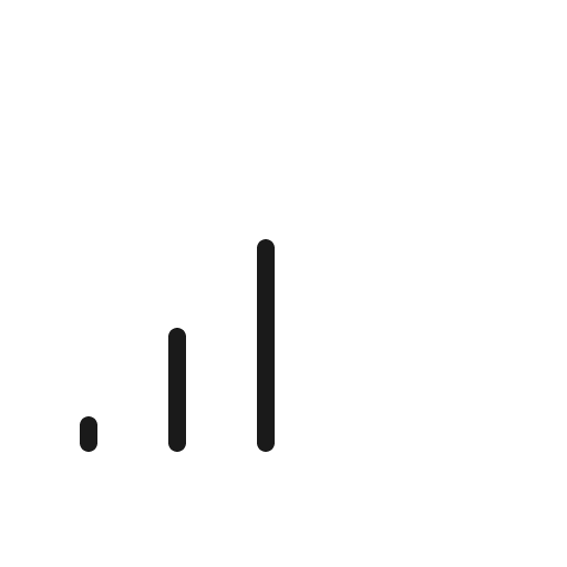 Cell signal medium thin icon, thin style, from Phosphor