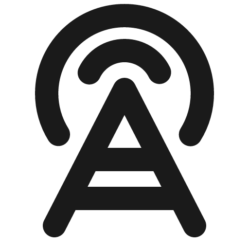Cell tower bold icon, bold style, from Phosphor