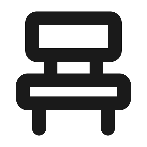 Chair bold icon, bold style, from Phosphor