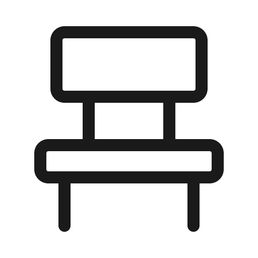 Chair light icon, light style, from Phosphor