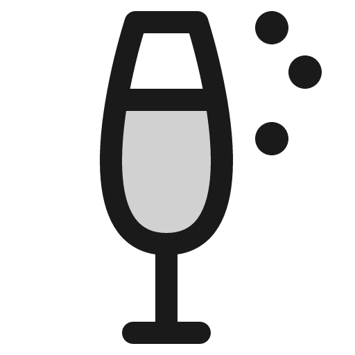 Champagne duotone icon, two-tone style, from Phosphor