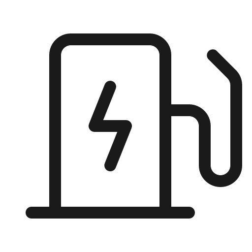 Charging station light icon, light style, from Phosphor