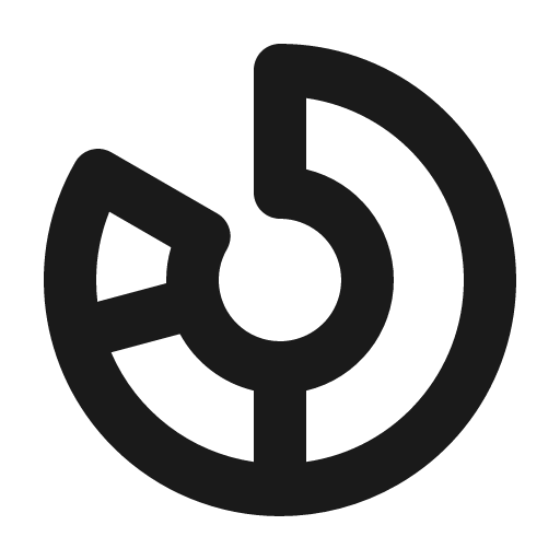 Chart donut bold icon, bold style, from Phosphor