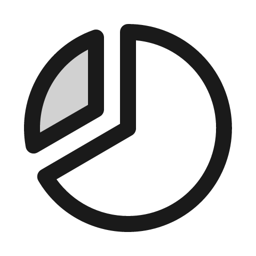 Chart pie slice duotone icon, two-tone style, from Phosphor