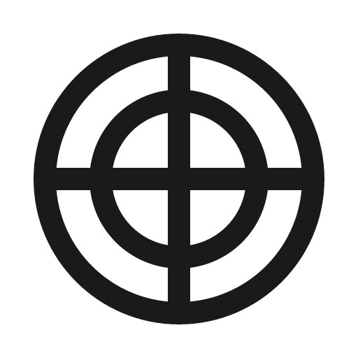 Chart polar icon, solid style, from Phosphor