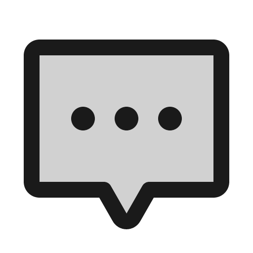 Chat centered dots duotone icon, two-tone style, from Phosphor