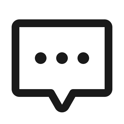 Chat centered dots icon, solid style, from Phosphor