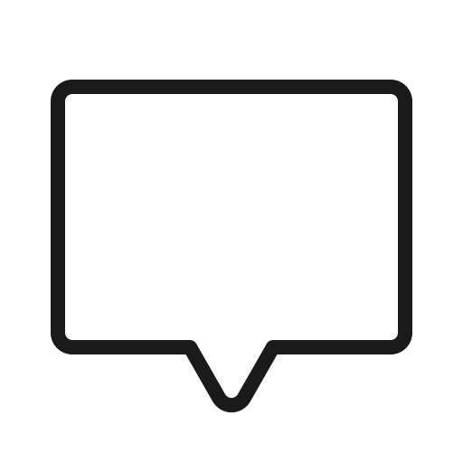 Chat centered thin icon, thin style, from Phosphor