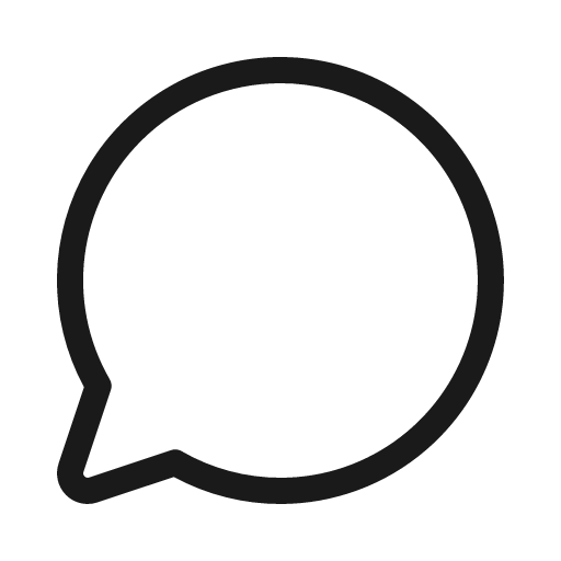 Chat circle light icon, light style, from Phosphor