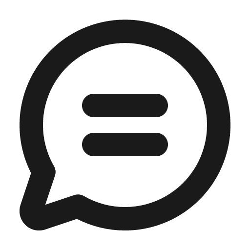 Chat circle text bold icon, bold style, from Phosphor