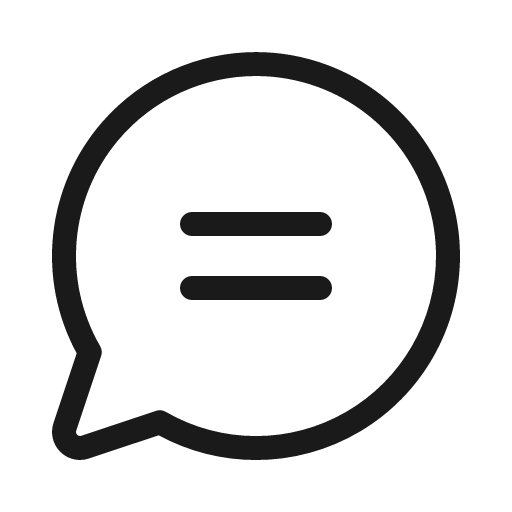 Chat circle text light icon, light style, from Phosphor