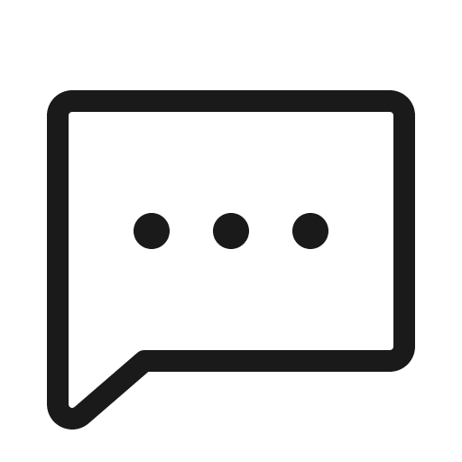 Chat dots light icon, light style, from Phosphor