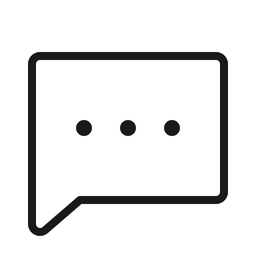 Chat dots thin icon, thin style, from Phosphor
