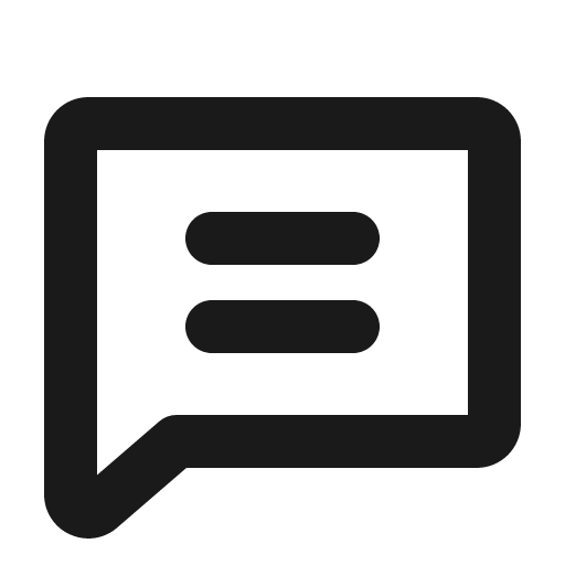 Chat text bold icon, bold style, from Phosphor