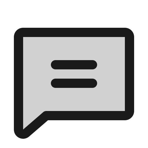 Chat text duotone icon, two-tone style, from Phosphor