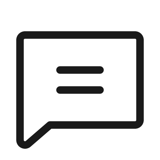 Chat text light icon, light style, from Phosphor