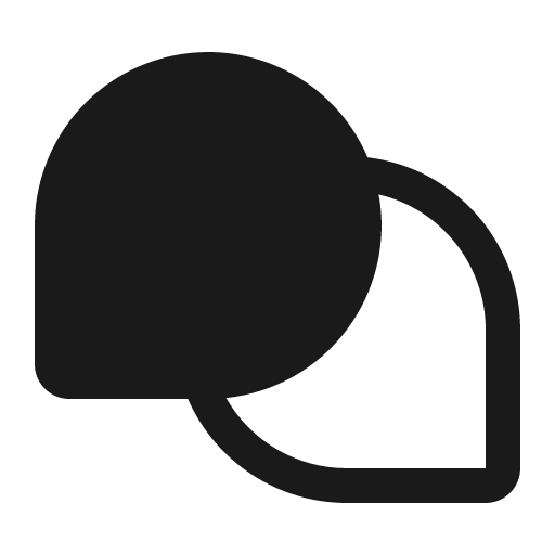 Chats teardrop fill icon, filled style, from Phosphor