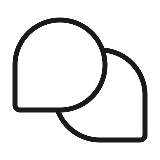 Chats teardrop thin icon, thin style, from Phosphor
