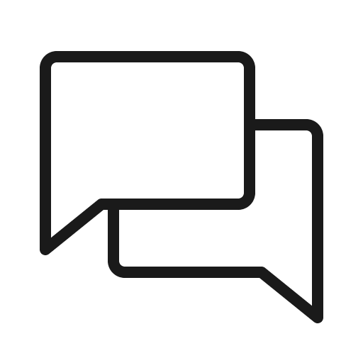 Chats thin icon, thin style, from Phosphor