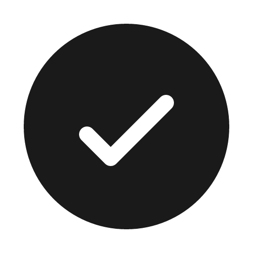 Check circle fill icon, filled style, from Phosphor