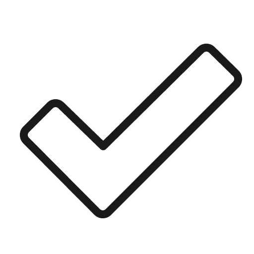 Check fat thin icon, thin style, from Phosphor