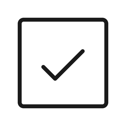 Check square thin icon, thin style, from Phosphor