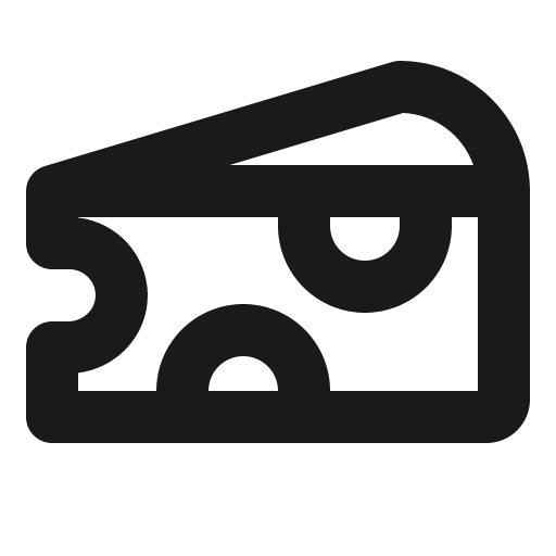 Cheese bold icon, bold style, from Phosphor
