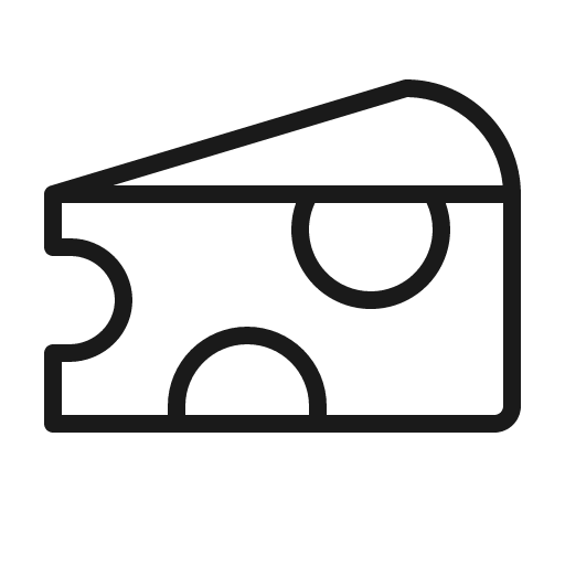 Cheese thin icon, thin style, from Phosphor