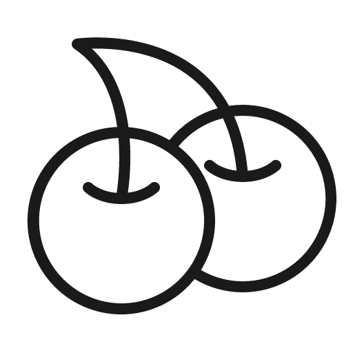 Cherries thin icon, thin style, from Phosphor