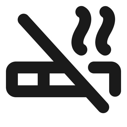 Cigarette slash bold icon, bold style, from Phosphor