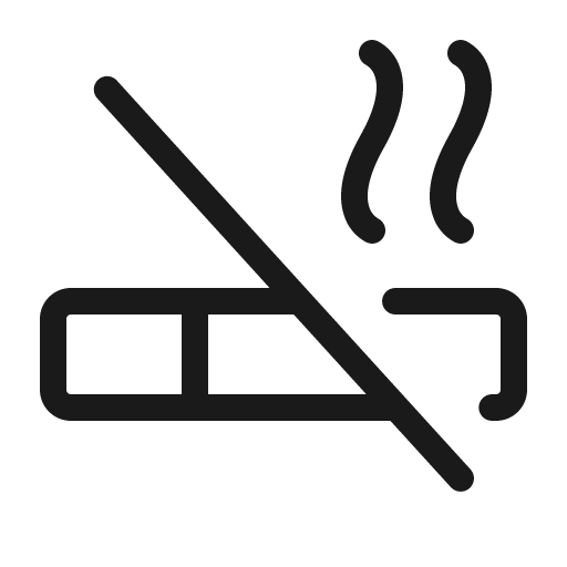 Cigarette slash light icon, light style, from Phosphor
