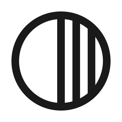 Circle half icon, solid style, from Phosphor