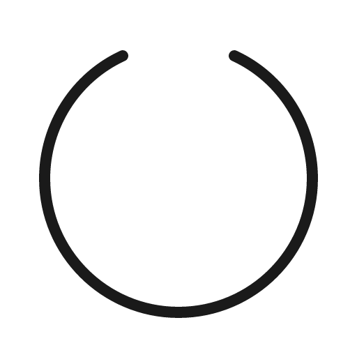Circle notch thin icon, thin style, from Phosphor