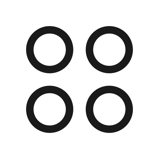 Circles four light icon, light style, from Phosphor