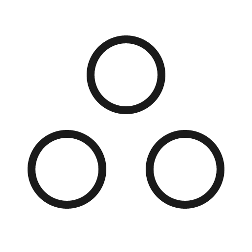 Circles three thin icon, thin style, from Phosphor