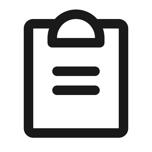 Clipboard text icon, solid style, from Phosphor