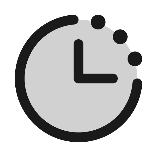 Clock countdown duotone icon, two-tone style, from Phosphor