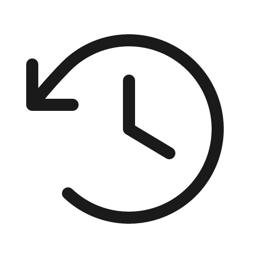 Clock counter clockwise light icon, light style, from Phosphor