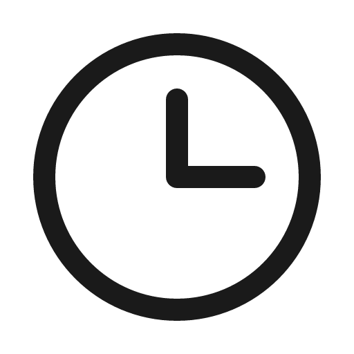 Clock icon, solid style, from Phosphor