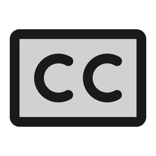 Closed captioning duotone icon, two-tone style, from Phosphor