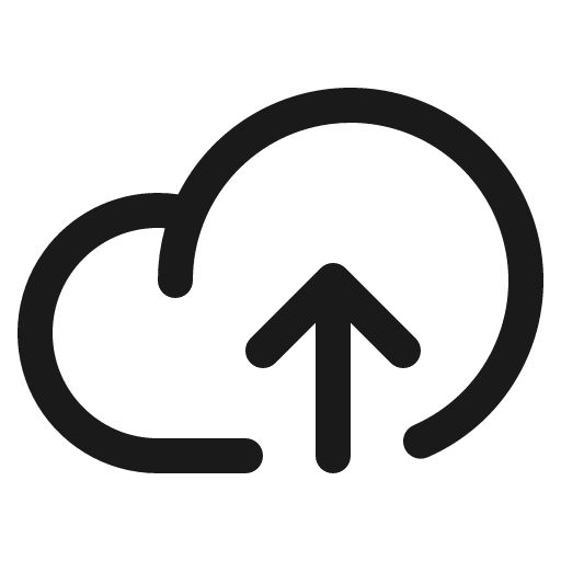 Cloud arrow up icon, solid style, from Phosphor