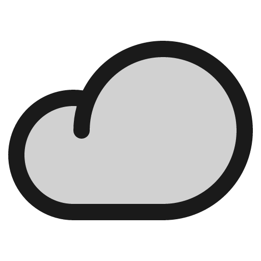 Cloud duotone icon, two-tone style, from Phosphor