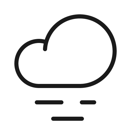 Cloud fog thin icon, thin style, from Phosphor