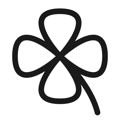 Clover light icon, light style, from Phosphor